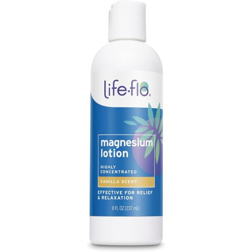 Life-flo Magnesium Lotion, Vanilla Scent - Relief and Relaxation with Magnesium Chloride from The Zechstein Seabed - Dermatologist Tested, Hypoallergenic, 60-Day Guarantee, Not Tested on Animals, 8oz