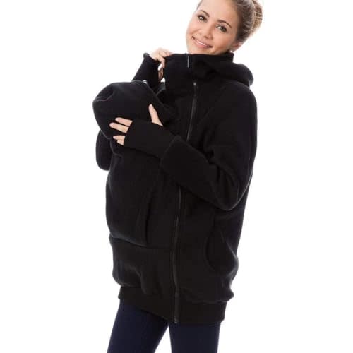 Bocianelli Women Fleece Zip Up Maternity Baby Wearing Winter Coat Thicken Pullover Sweatshirt Hoodie Jacket for Women