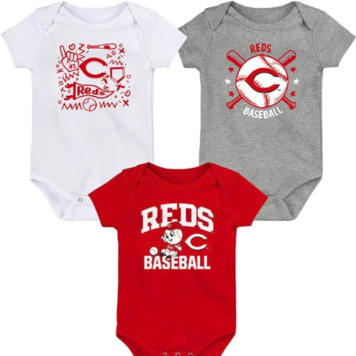 Cincinnati Reds Baby Red Newborn Batter Up One Piece Set - 133438130