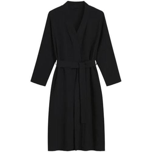 Latuza Women's Cotton Gauze Robe Lightweight Absorbent Bathrobe with Pockets