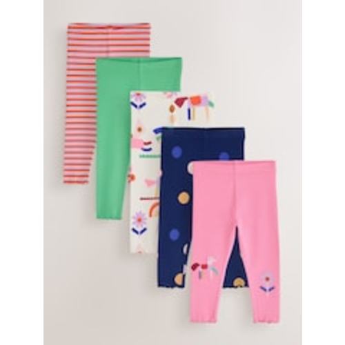 Buy Pink Rainbow Horse Ribbed Leggings 5 Pack (3mths-7yrs) from Next USA