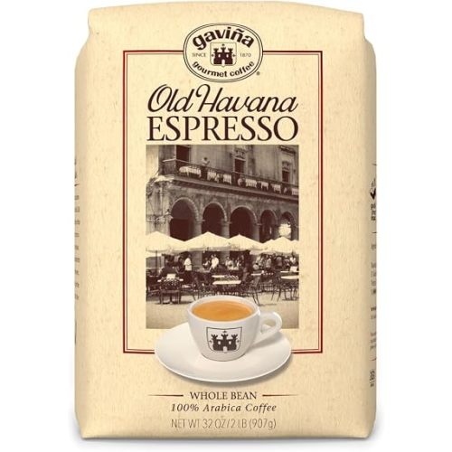 Gaviña Old Havana Espresso Whole Bean Coffee, Medium-Dark Roast, 32 OZ