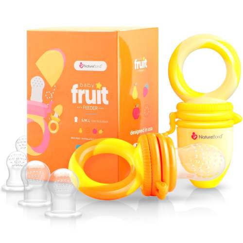 Naturebond Baby Food Feeder/Fruit Feeder Pacifier Nibbler (2 Pack) - Infant Teething Toy Teether Weaning In Appetizing Colors |
