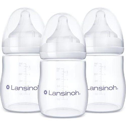 Lansinoh Anti-Colic Baby Bottles, 5 Ounces, 3 Count