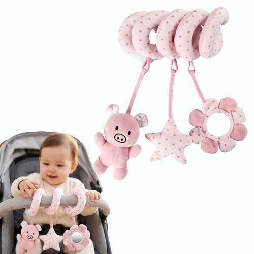Multi-Use Baby Spiral Activity Toy – Spiral carseat Toy for Car Seat, Stroller,Play Gym, Keeps Baby Quiet, Easy Travel Solution