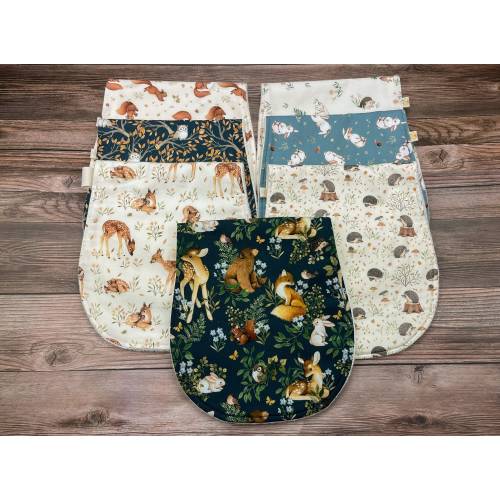 Organic Bamboo Cotton Burp Cloth: Woodland Nursery Newborn Gift