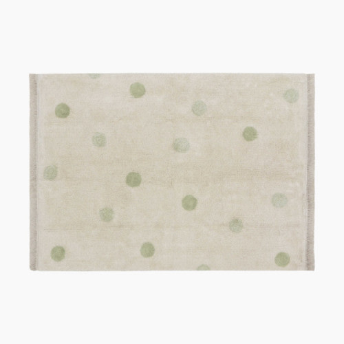 Lorena Canals Hippy Dots Washable Rug - Olive, 4' X 5' 3"