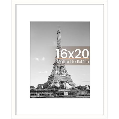 upsimples 16x20 Picture Frame, Wall Decor Poster Frames, White 1 Pack