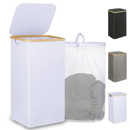 Amazon.com: iEGrow Laundry Hamper with Lid, 110L Large Laundry Basket with Handle and Lid, Collapsible Clothes Basket Organizer with Removable Inner Bag for Clothes Toys Towels,Pink : Home & Kitchen