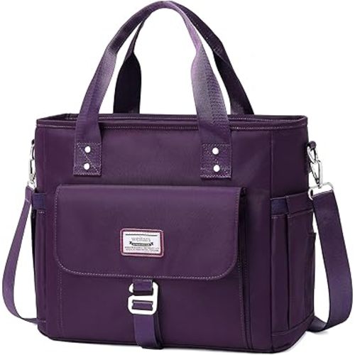 Weitars Lunch Bag for Women Work,Insulated Lunch Box Extra Large Lunch Tote Bag,Wide-Open Tote Cooler Bag With Removable Shoulder Strap with Side Pocket,Lunchbag For Picnic Hiking Beach