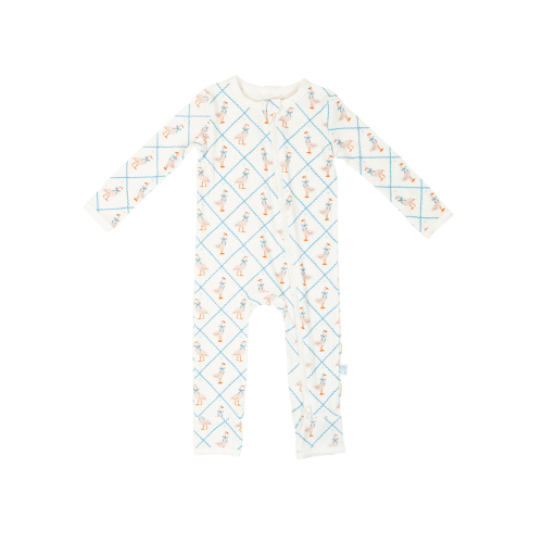 Ribbed Zippered Romper (Silly Goose) – Snuggle & Slumber