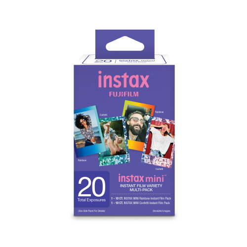 Fujifilm Instax Mini Instant Film Value Pack (Mini Rainbow and Mini Confetti), 20 exposures