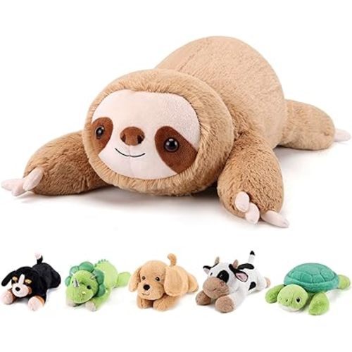 Sloth Weighted Stuffed Animals - 28 Inch 5.0 Pounds Weighted Plushies Sloth Stuffed Animal - Large Plush Pillow - Cute Plush Toy Gifts for Kids & Adults (28" 5.0 lbs)