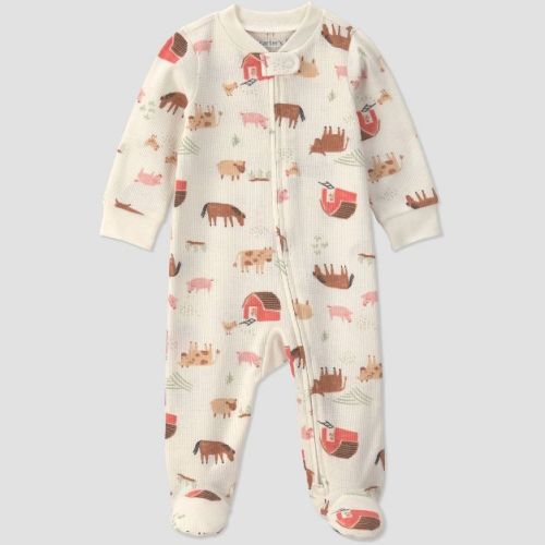 Carter's Just One You® Baby Boys' Farm Animals Sleep N' Play - Ivory 3M