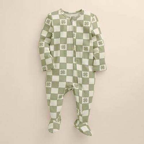 Baby Little Co. by Lauren Conrad Zip-Up Checkered Sleep & Play One-Piece Pajamas