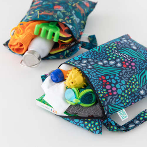 Wet Bag 2 Pack: Jungle + Animal Prints For Diapers, Swim | Bumkins
