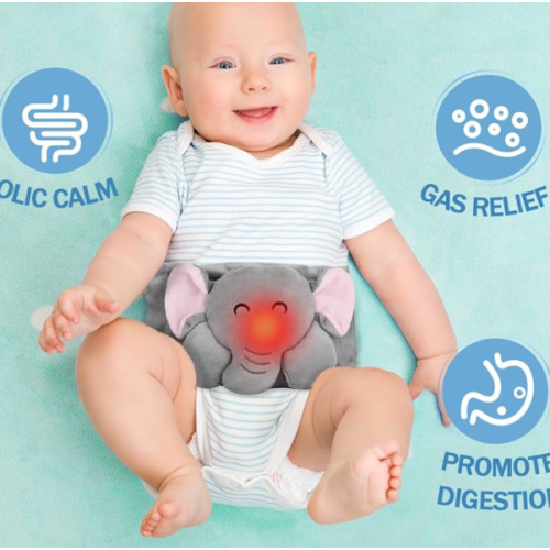 Baby Colic and Gas Relief - Heigoeost Heated Tummy Wrap for Newborns Belly Relief by Soothing Warmth, Baby Heating Pad Swaddling Belt Relief & Soothe Gas, Colic and Upset Stomach for Fussy Infants
