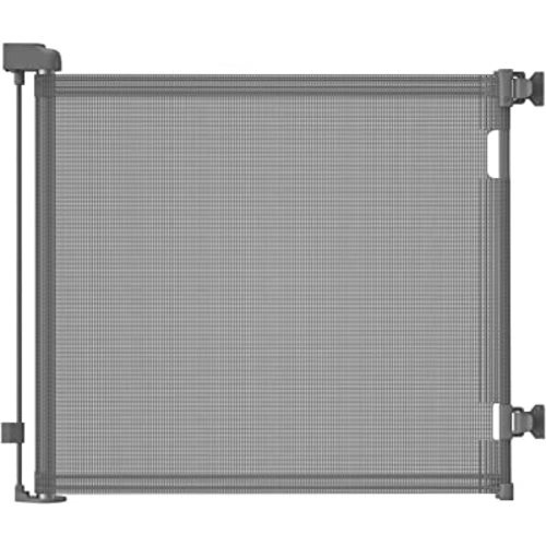 dearlomum Retractable Baby Gate,Mesh Baby Gate or Mesh Dog Gate,33" Tall,Extends up to 71" Wide,Child Safety Gate for Doorways,Stairs,Hallways,Indoor/Outdoor(Grey,33"x71")
