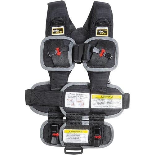 RideSafer Gen 5 - Extra Small (XS) Black, Lightweight, Compact, Portable Car Seat, 2+ years; 26.5–40 lb - Perfect for Travel and Everyday Child Safety