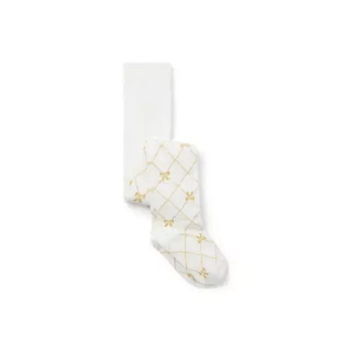 Girl White Bow Bow Sparkle Tight by Janie and Jack