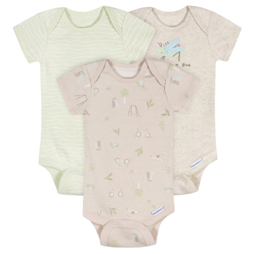 3-Pack Baby Neutral Park Life Short Sleeve Onesies® Bodysuits – Gerber Childrenswear