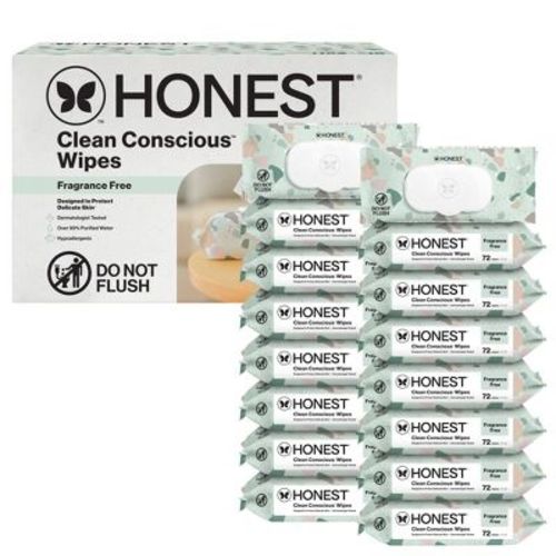 The Honest Company Clean Concious Sensitive Skin Baby Wipes - Geo Mood - 1152ct