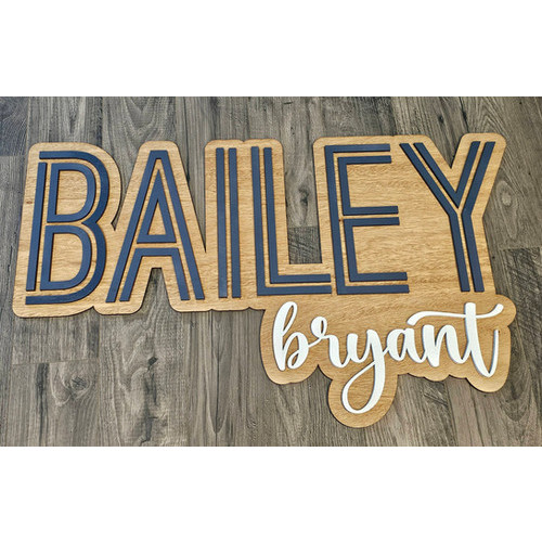 Personalized Nursery Signs with First & Middle Name Only