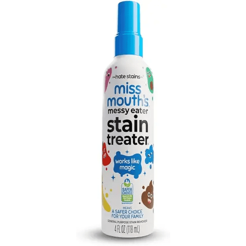 Miss Mouth's Messy Eater Stain Treater Spray - 4oz Stain Remover - Newborn & Baby Essentials - No Dry Cleaning Food, Grease, Coffee Off Laundry, Underwear, Fabric