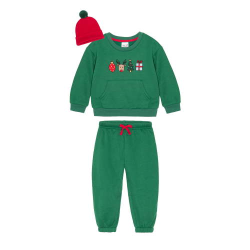 Joyful Moments Infant Boys Holiday Icons Sweatshirt, Jogger and Beanie, 3-Piece Set, Sizes 12M-5T