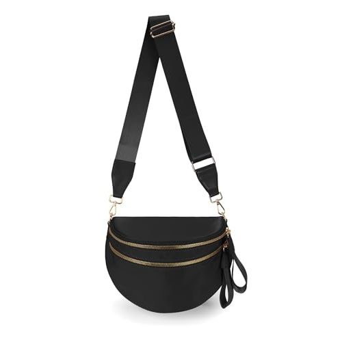 Spacious Nylon Crossbody Bag Bum Bag Handbags Wallets Purses Trendy Shoulder Bag for Women