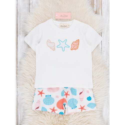 Embroidered Seashells Outfit