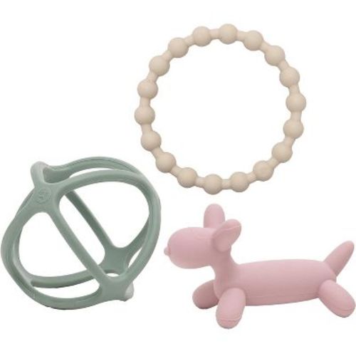 WeeSprout Handheld Teether Set, Silicone Baby Teether Toys for Infant Babies and Toddlers