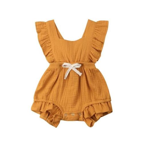 Abigail Lace Bow Ruffle Romper | Baby Girl Clothes | Alex + Nova