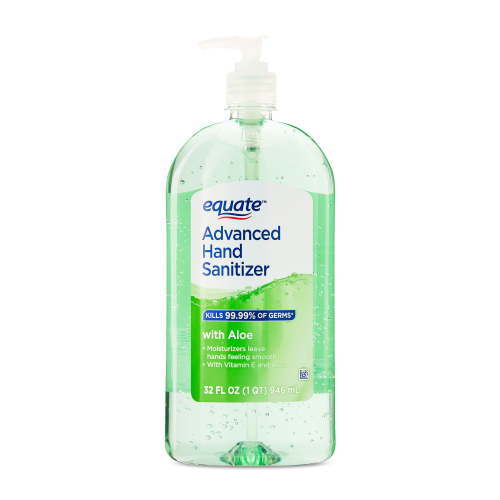 Equate Advanced Hand Sanitizer with Aloe, 32 fl oz, Kills 99.99% of Germs, Moisturizing Hygiene