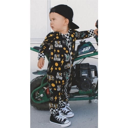 Little Trouble Fast Is Fun Bamboo Jammies | Little Trouble