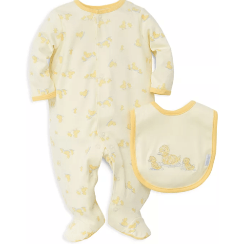 Unisex Little Ducks Footie & Bib Set - Baby
