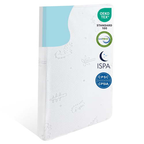 Flyxunfri 38"x26" Pack and Play Mattress for Toddlers, Dual Sided Memory Foam Crib Mattress for Baby Toddlers, Memory Foam Crib Mattress Waterproof Pad for Pack N Play with Removable Cover