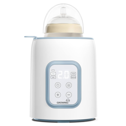 GROWNSY Bottle Warmer, 8-in-1 Fast Baby Milk Warmer with Timer for Breastmilk or Formula, Accurate Temperature Control, Multifunctional Baby Bottle Warmers for All Bottles- Blue
