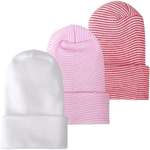 Newborn Baby Girl Hats Soft No Scratch Cotton Toddler Infant Beanie Caps Newborn Hospital Hat for Boy Girl 0-6 Months