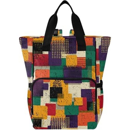 Baby Diaper Bag Baby Bags For Mama Colorful Geometic Pattern Retro