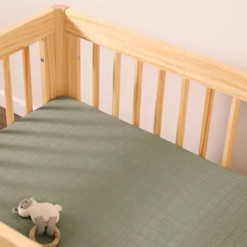All-Stages Midi Crib Sheet in GOTS Certified Organic Muslin Cotton