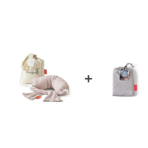 Nursing Pillow & Extra Cover Bundle - Pink