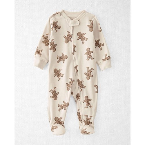 Baby Organic Cotton Sleep & Play in Gingerbread Cookie Pajamas
 - Little Planet | Carter's