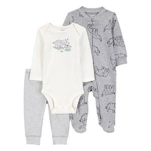 Baby Boys Carter's 3-pc. Bodysuit, Footed Sleepers & Pants Set