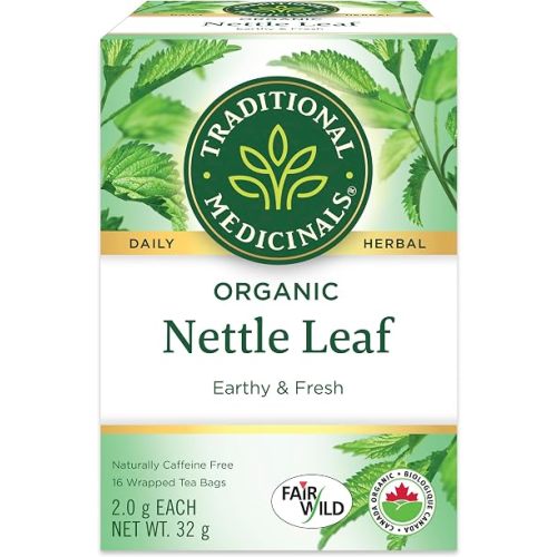 Traditional Medicinals - Organic Nettle Leaf Herbal Tea (Pack of 1) - Sustainably Sourced Fair Wild Nettle - 16 Tea Bags Total