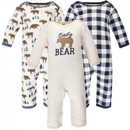 Hudson Baby Infant Boy Cotton Coveralls, Moose Bear, 18-24 Months