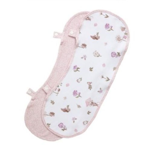 Baby Girls 2-Pack Mushroom House Collection Bib Burp Cloth