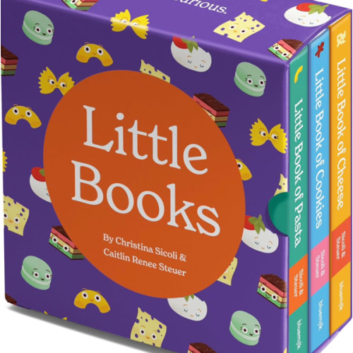 Little Books Culinary Collection Future Foodie 3 Board Book Box Set Pasta Cookies Cheese Phonics and Rhymes Baby Shower Gift 0-12 Months Toddler Book Ages 1-4 Years