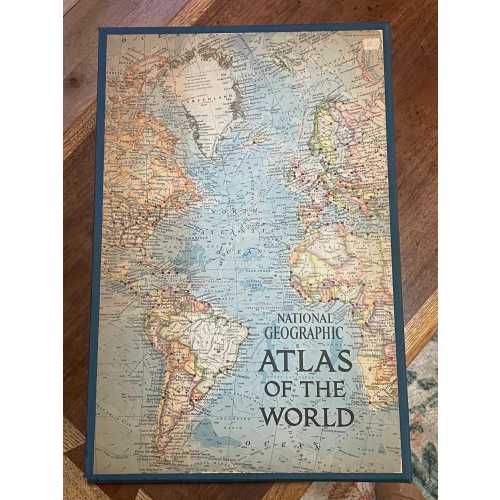 1963 National Geographic Atlas of the World in Beautiful Vintage Condition, Excellent Binding and Minimal Wear, Vintage Maps