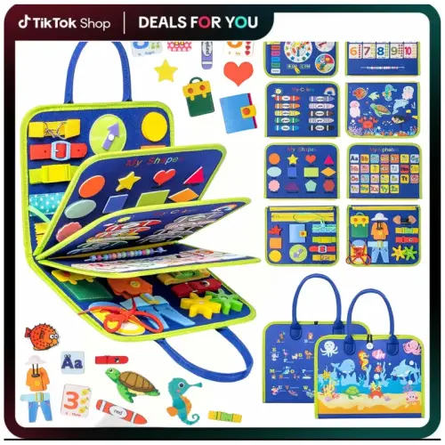 Toddler Learning Busy Board – Montessori Sensory Toy & Trave - TikTok Shop